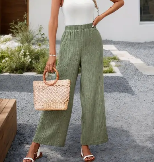 Women's Pants 2026 Summer Loose Casual Fashion Plain Color Simple Versatile High Waisted Straight Leg Pants Suitable for Daily
Women's Pants 2026 Summer Loose Casual Fashion Plain Color Simple Versatile High Waisted Straight Leg Pants Suitable for Daily