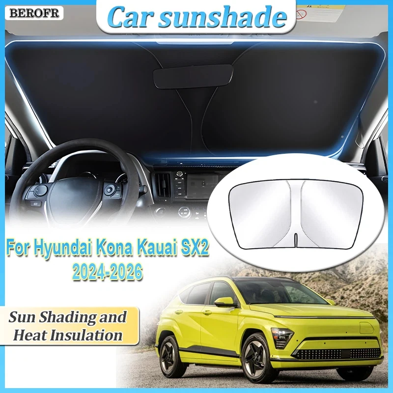 For Hyundai Kona Kauai SX2 MK2 2024 2025 2026 Car Sun Protection Anti-UV Steel Ring Front Windshield Sunshade Auto Accessories
For Hyundai Kona Kauai SX2 MK2 2024 2025 2026 Car Sun Protection Anti-UV Steel Ring Front Windshield Sunshade Auto Accessories