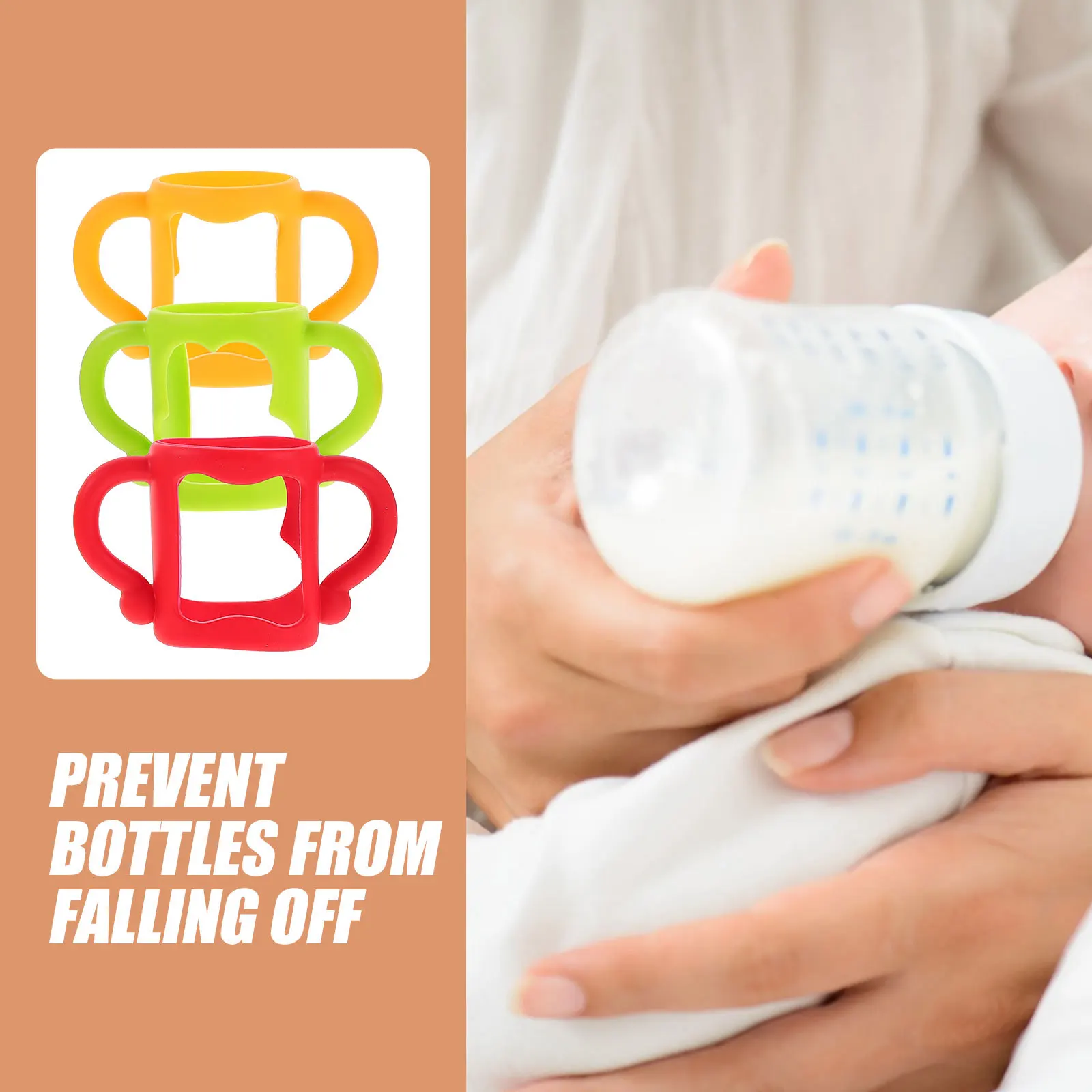 3Pcs Baby Bottle Soft Handle Silicone Milk Bottle Holder Feeding Bottles Handle for Infant Toddler Easy Install Durable 
3Pcs Baby Bottle Soft Handle Silicone Milk Bottle Holder Feeding Bottles Handle for Infant Toddler Easy Install Durable