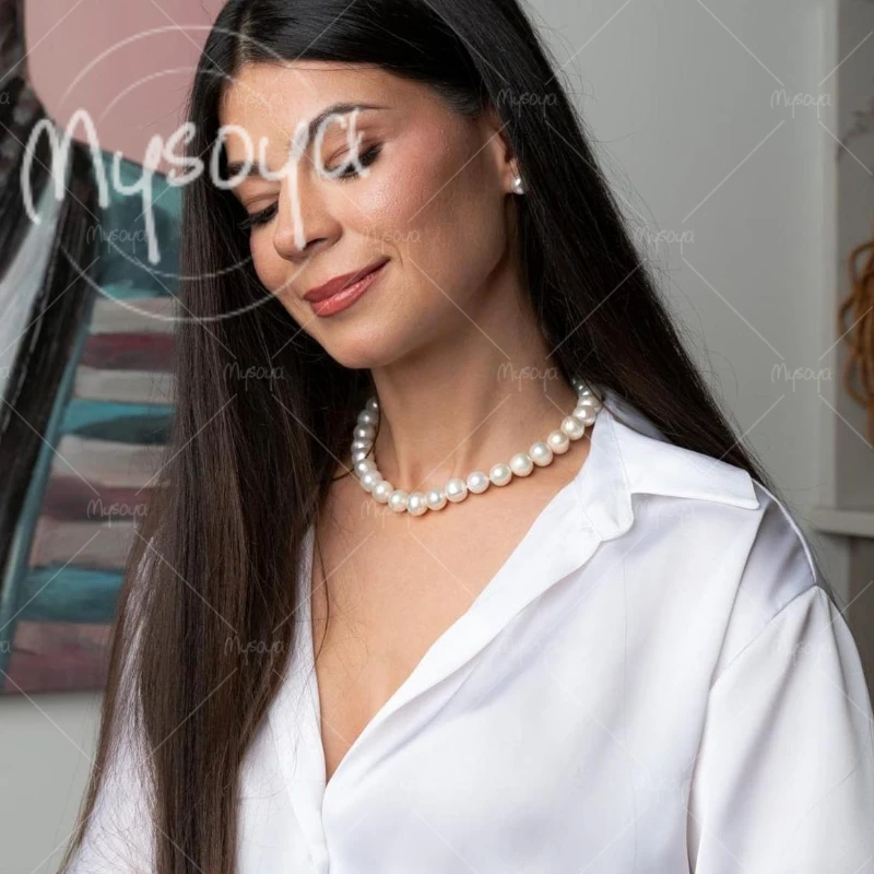 MYSOYA Multi-size Optional White Freshwater Pearl Necklace 6-7mm/8-9mm/11-12mm Suitable for Wedding/ Mother's Day Gift A0639
MYSOYA Multi-size Optional White Freshwater Pearl Necklace 6-7mm/8-9mm/11-12mm Suitable for Wedding/ Mother's Day Gift A0639