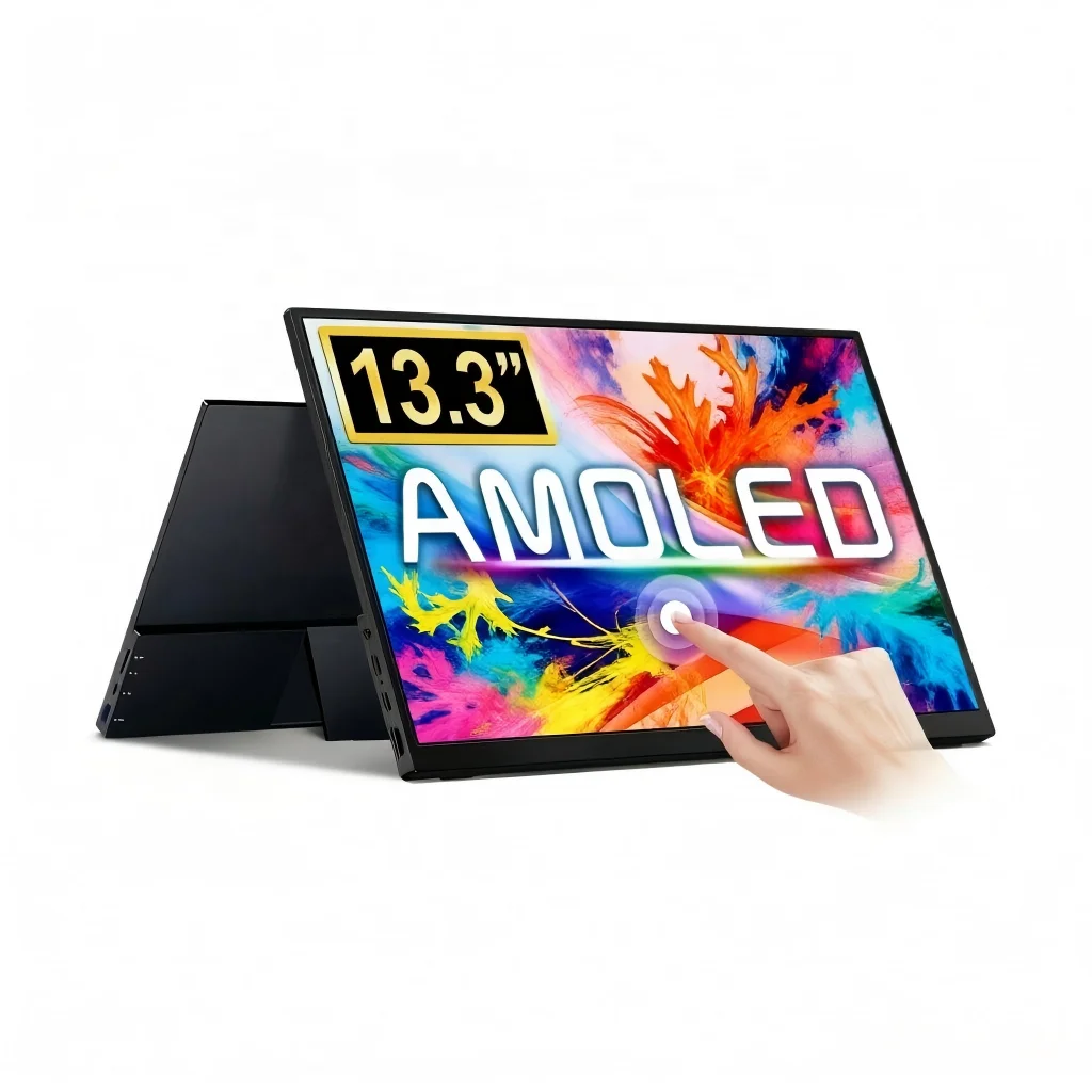 13.3" 4k AMOLED Touch Screen 3840*2160 Portable Monitor Display Screen Extender for Laptop Switch Phone Aluminum Alloy
13.3" 4k AMOLED Touch Screen 3840*2160 Portable Monitor Display Screen Extender for Laptop Switch Phone Aluminum Alloy