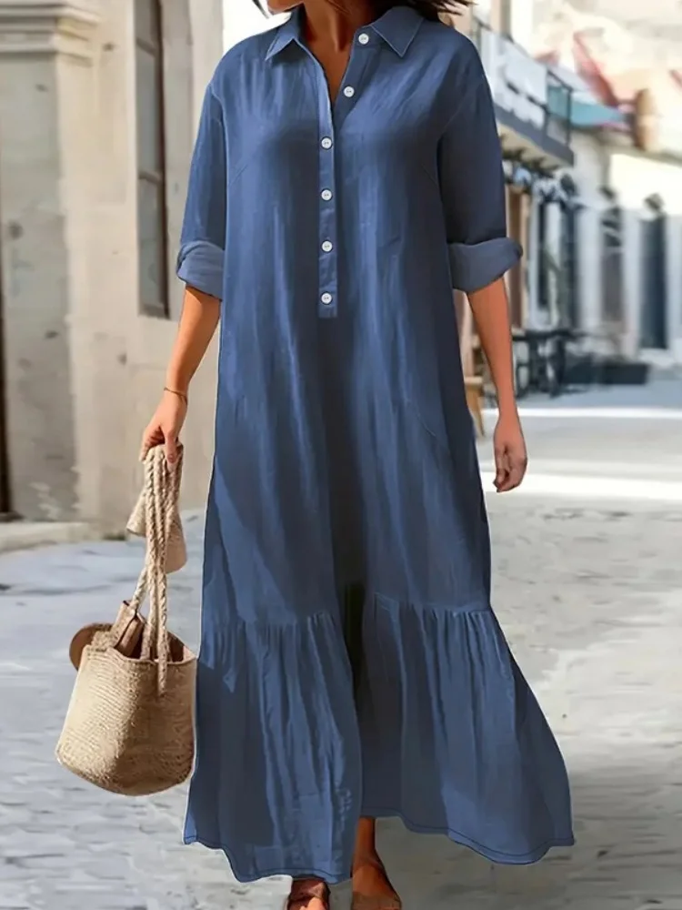 Wmstar Pius Size Denim Dresses for Women Wholesale A New Loose Fitting Fashionable Denim Long Sleeved Casual Elegant 2025
Wmstar Pius Size Denim Dresses for Women Wholesale A New Loose Fitting Fashionable Denim Long Sleeved Casual Elegant 2025