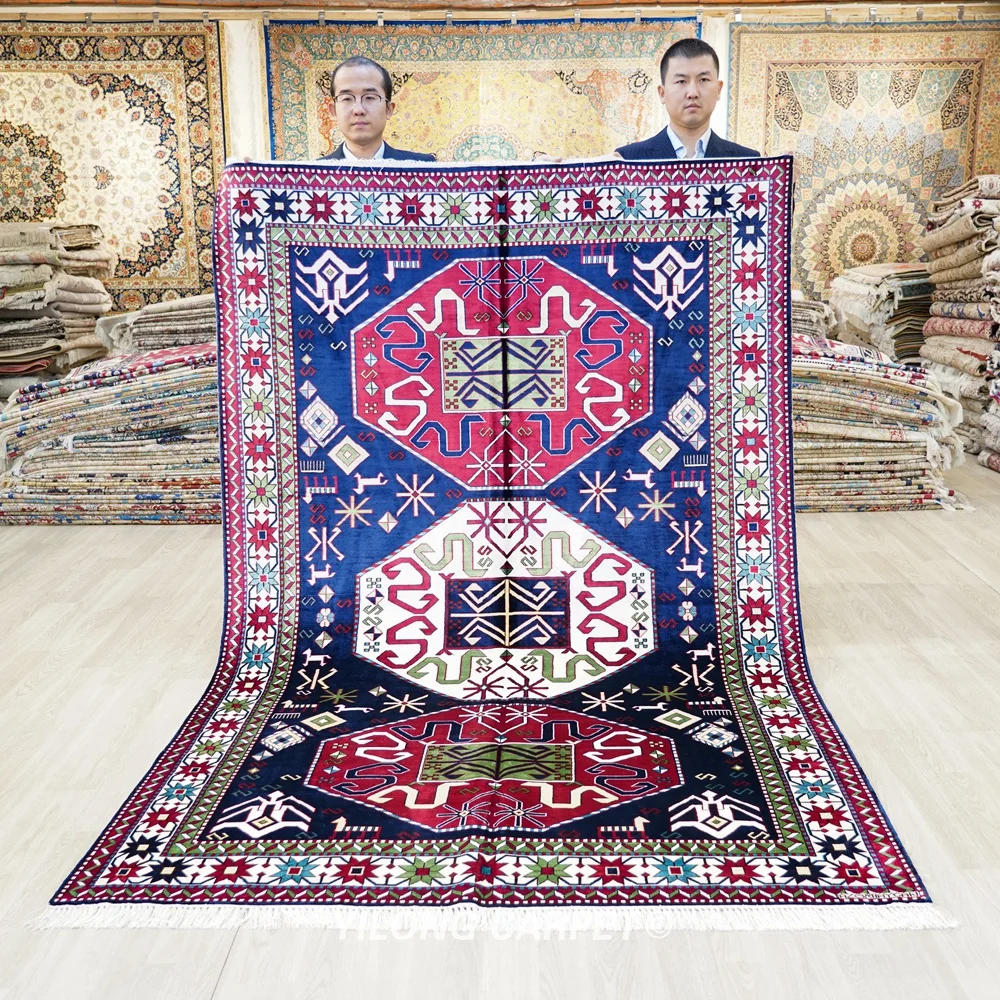 152x244 см Плетеный вручную шелковый Племенной ковер, синий комнатный классический Коврик (BL085)
152x244 см Плетеный вручную шелковый Племенной ковер, синий комнатный классический Коврик (BL085)