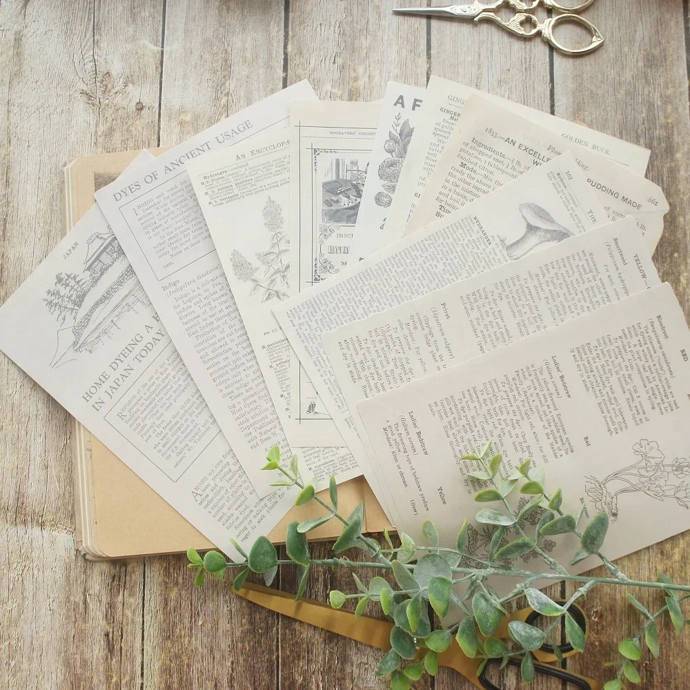 10 Sheets/lot Page of Old Book Theme Plant Book Style Wrapping Creative Paper Craft Handmade Scrapbooking Decoration
10 Sheets/lot Page of Old Book Theme Plant Book Style Wrapping Creative Paper Craft Handmade Scrapbooking Decoration