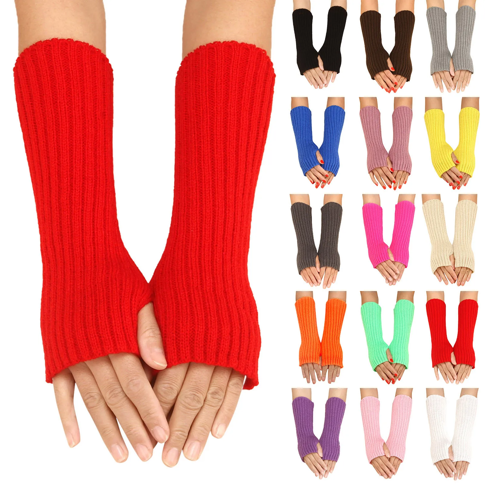 Длинные перчатки без пальцев, женские варежки, зимние теплые вязаные перчатки с рукавами, тонкая повседневная мягкая одежда для девочек, готическая одежда, перчатки в стиле панк, готики
Длинные перчатки без пальцев, женские варежки, зимние теплые вязаные перчатки с рукавами, тонкая повседневная мягкая одежда для девочек, готическая одежда, перчатки в стиле панк, готики