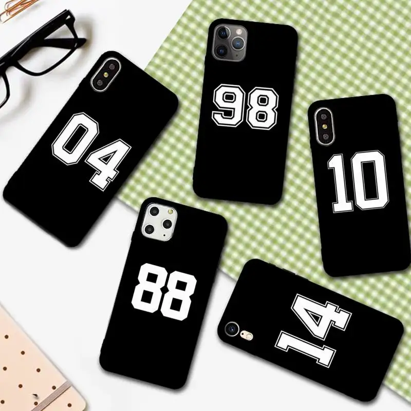 Black Number Phone Case for iPhone 13 Pro Max Funda 6 8 7 Plus 11 XS Max X XR SE Mini 13 12Pro Cover for iPhone 11 Pro Max Case
Black Number Phone Case for iPhone 13 Pro Max Funda 6 8 7 Plus 11 XS Max X XR SE Mini 13 12Pro Cover for iPhone 11 Pro Max Case