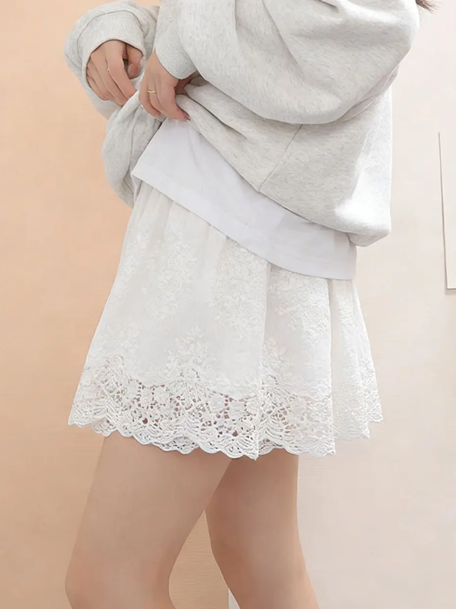 Lace Half Skirt Women's Inner Wear Base Layer Pants Autumn Winter Fashion High Waist Polyester Fiber No City Commute
Lace Half Skirt Women's Inner Wear Base Layer Pants Autumn Winter Fashion High Waist Polyester Fiber No City Commute