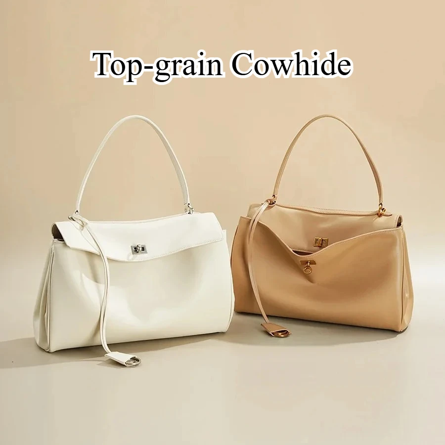 Genuine Leather Tote Bag with Buckle Closure, Large Capacity Underarm Shoulder Bag Designer Handbag Crossbody Purse for Women
Genuine Leather Tote Bag with Buckle Closure, Large Capacity Underarm Shoulder Bag Designer Handbag Crossbody Purse for Women