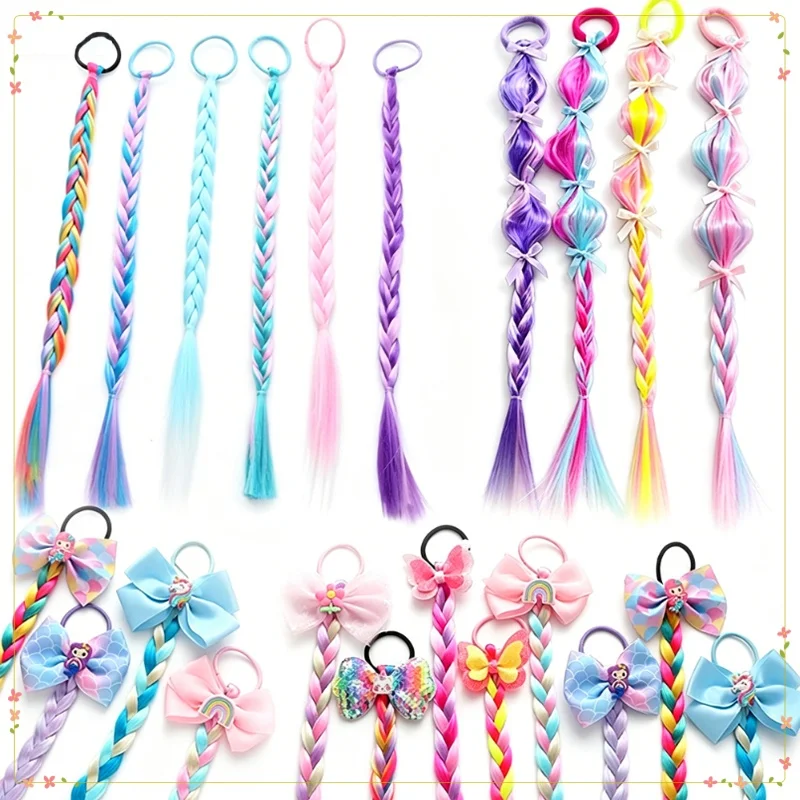 Girls Hair Braids Extensions Elastic Hair Ties with Bow Decor for Kids Cosplay Photo Shoot Hair Accessories
Girls Hair Braids Extensions Elastic Hair Ties with Bow Decor for Kids Cosplay Photo Shoot Hair Accessories
