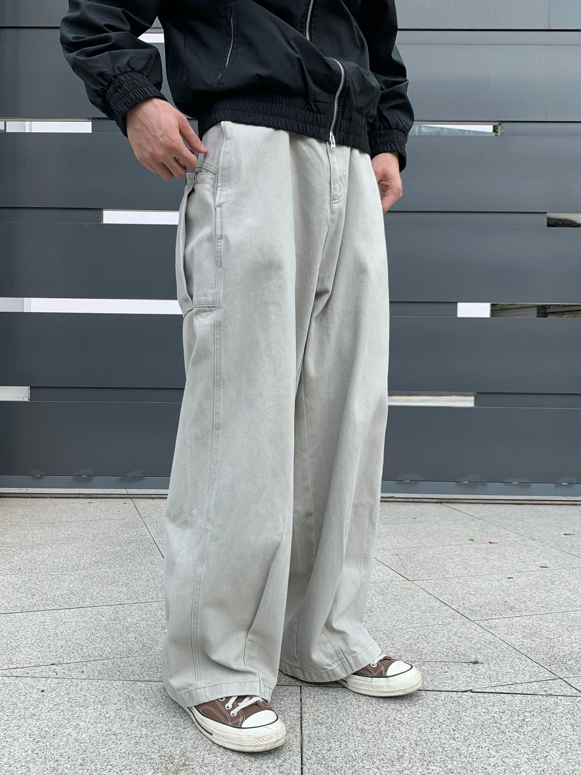 American High Street Vintage Washed Jeans Men Loose Wide Leg Trendy Casual Straight Floor-Length Pants mid Waist Zipper
American High Street Vintage Washed Jeans Men Loose Wide Leg Trendy Casual Straight Floor-Length Pants mid Waist Zipper