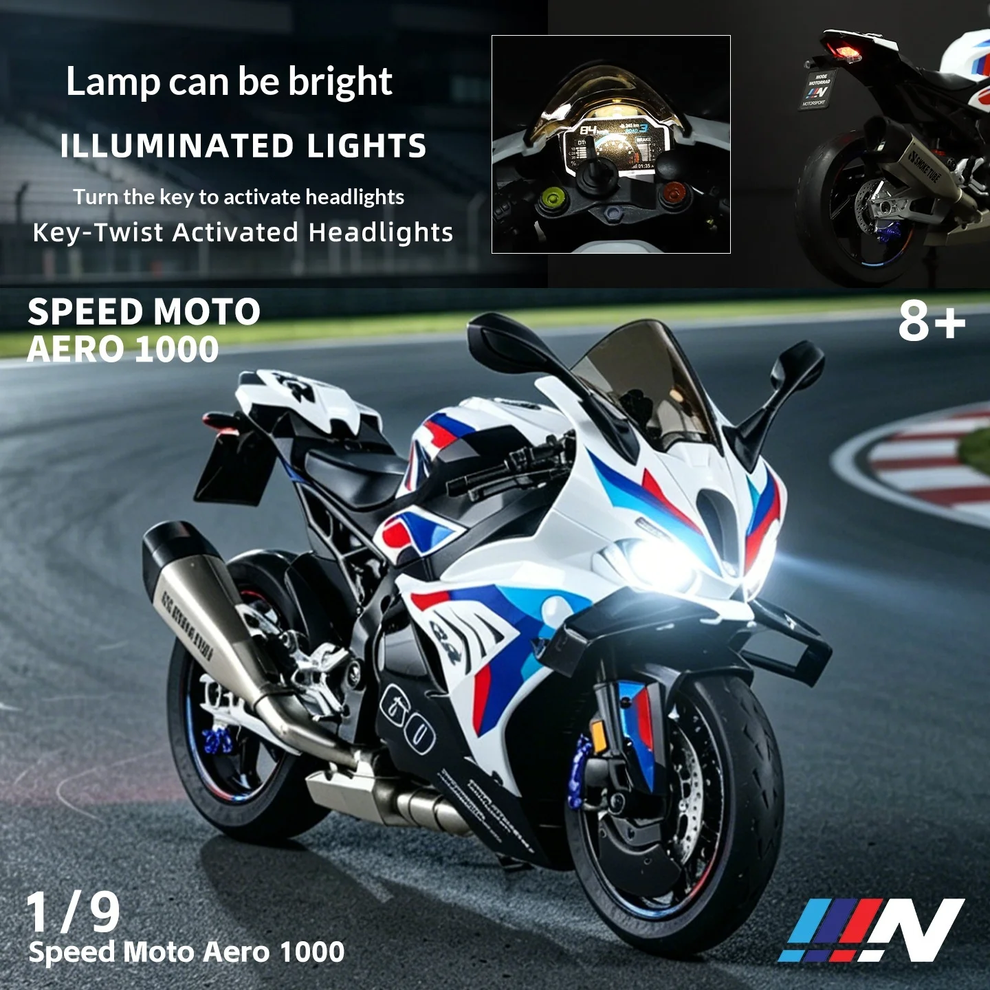 0754-2A 1:9 Honda CBR1000RR-R Fireblade SP Alloy Model Motorcycle, Detailed Static Display Collectible in Gift Box
0754-2A 1:9 Honda CBR1000RR-R Fireblade SP Alloy Model Motorcycle, Detailed Static Display Collectible in Gift Box