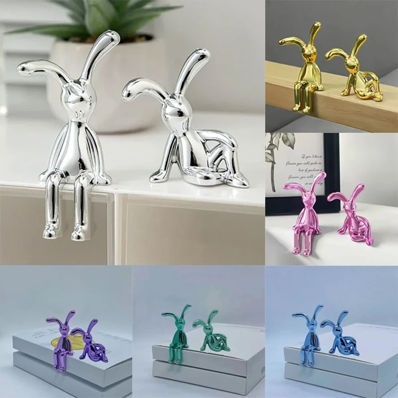 1/2PCS Gold Silver Long Eared Rabbit Figurine Miniature Car Decor Pastable Plating Rabbit 3D DIY Statue Home Furnishing Ornament
1/2PCS Gold Silver Long Eared Rabbit Figurine Miniature Car Decor Pastable Plating Rabbit 3D DIY Statue Home Furnishing Ornament