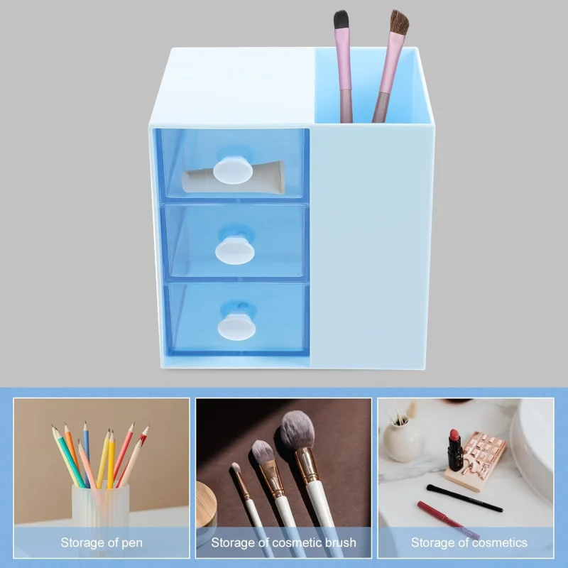 Настольный ящик для хранения в стиле ящика, подходит для офисов, аксессуаров для ухода за кожей и многофункциональных инструментов для организации косметики.
Настольный ящик для хранения в стиле ящика, подходит для офисов, аксессуаров для ухода за кожей и многофункциональных инструментов для организации косметики.