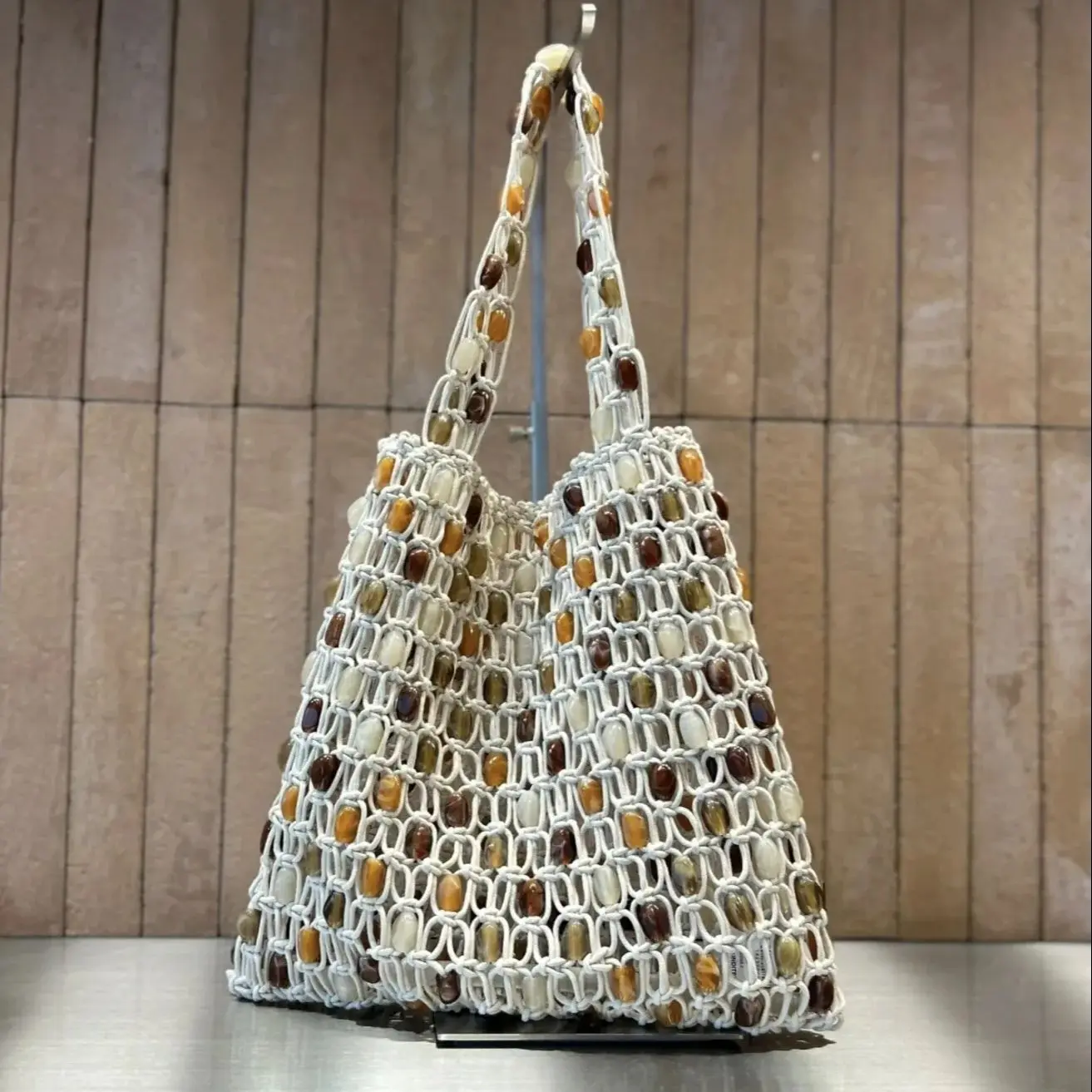 Handmade Beaded Hollow Out Weave Bags For Women 2025 New In Rope Weaving Imitation Gem Inlay Slim Underarm Shoulder
Handmade Beaded Hollow Out Weave Bags For Women 2025 New In Rope Weaving Imitation Gem Inlay Slim Underarm Shoulder