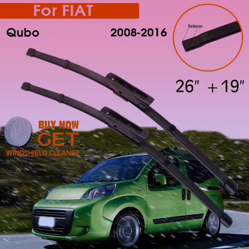Car Wiper Blade For FIAT Qubo 2008-2016 Windshield Rubber Silicon Refill Front Window Wiper 26"+19" LHD RHD Auto Accessorie
Car Wiper Blade For FIAT Qubo 2008-2016 Windshield Rubber Silicon Refill Front Window Wiper 26"+19" LHD RHD Auto Accessorie