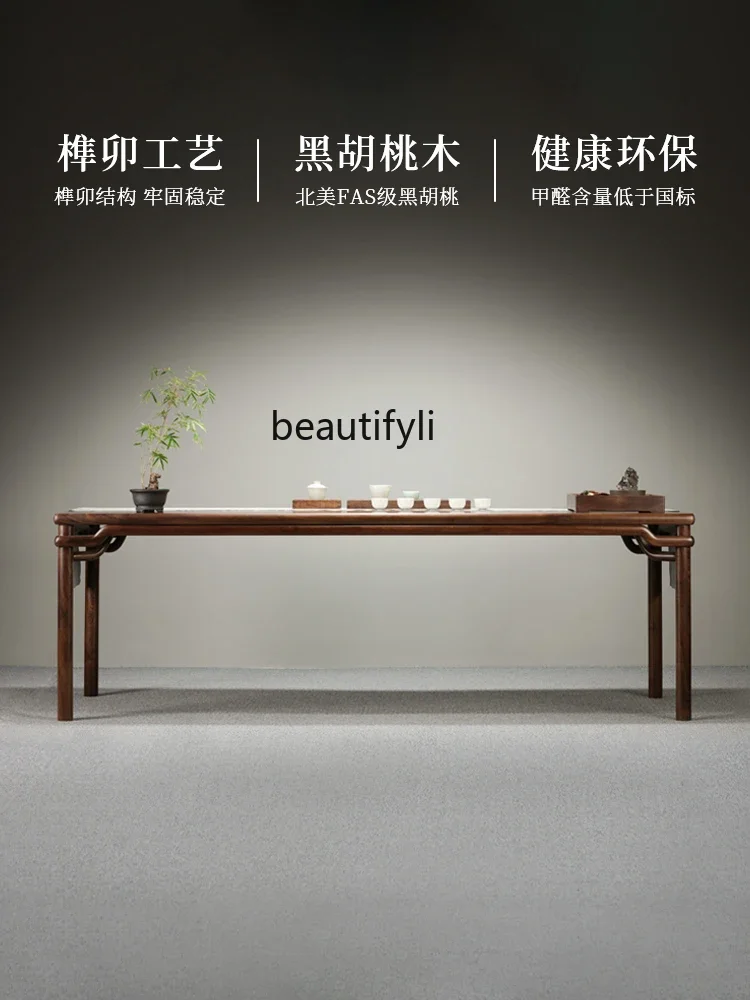 New Chinese Style Black Walnut Solid Wood Dining Table One Table Four Chairs Square Home Retro Conference Table
New Chinese Style Black Walnut Solid Wood Dining Table One Table Four Chairs Square Home Retro Conference Table