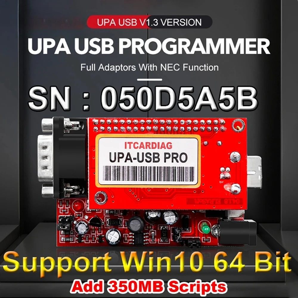 SN:050D5A5B USB-программатор UPA с поддержкой Windows 10, полные адаптеры USB V1.3 с функциями NEC, настройка чипа ЭБУ, добавление сцены 350 МБ 
SN:050D5A5B USB-программатор UPA с поддержкой Windows 10, полные адаптеры USB V1.3 с функциями NEC, настройка чипа ЭБУ, добавление сцены 350 МБ