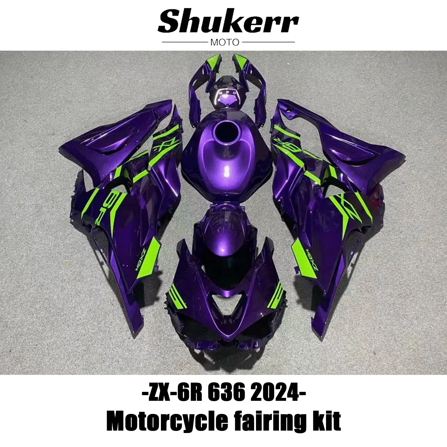 Fit for Kawasaki Zx-6R 2024 Zx-6R 636 Zx6R 2024-2025 Purple Motorcycle Plastics Fairing Kit Injection Mold Bodywork Panel Kit
Fit for Kawasaki Zx-6R 2024 Zx-6R 636 Zx6R 2024-2025 Purple Motorcycle Plastics Fairing Kit Injection Mold Bodywork Panel Kit