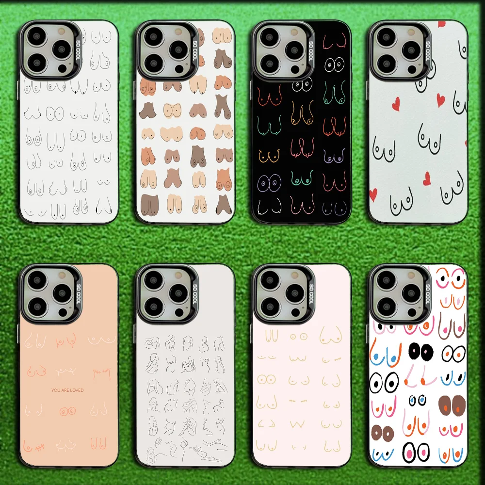 Boobs Art Print Phone Case For iPhone 16,15,14,13,12,11,Mini,Pro,MAX Gray Matte Silicone Black Cover
Boobs Art Print Phone Case For iPhone 16,15,14,13,12,11,Mini,Pro,MAX Gray Matte Silicone Black Cover