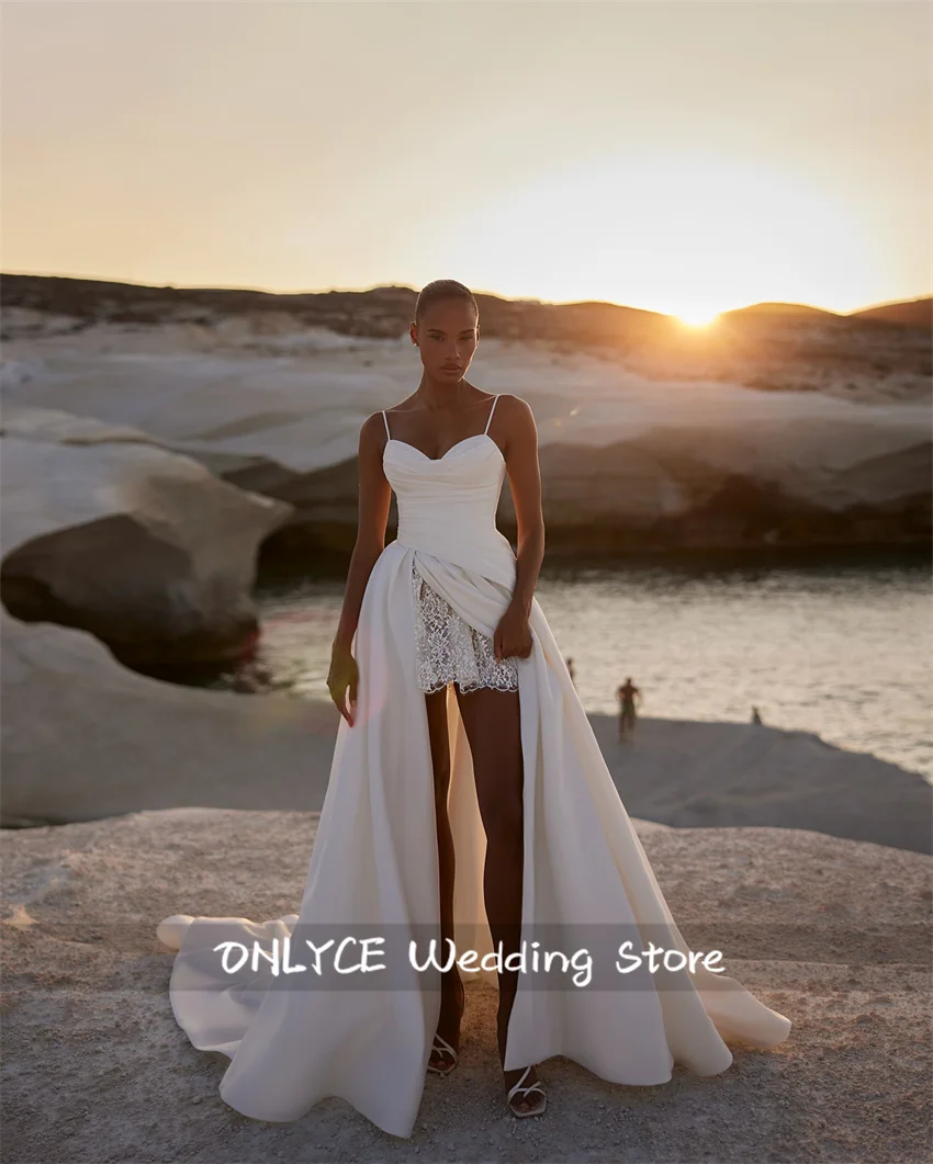 Luxury Satin Mermaid Wedding Dress 2025 Straps Ruched Bead Pearls Bridal Gowns Robe De Mariee Vestidos De Novia Customized
Luxury Satin Mermaid Wedding Dress 2025 Straps Ruched Bead Pearls Bridal Gowns Robe De Mariee Vestidos De Novia Customized