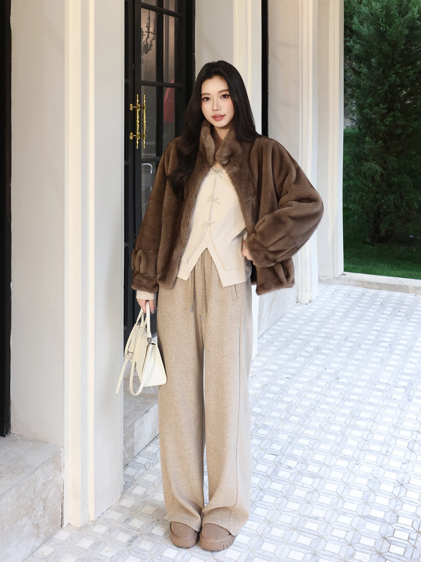 High Waist Fce-Like Casual Pants for Women Yang's Private Label Malted Wheat Design Loose Fit Comfortable Straight Leg Tro...
High Waist Fce-Like Casual Pants for Women Yang's Private Label Malted Wheat Design Loose Fit Comfortable Straight Leg Tro...