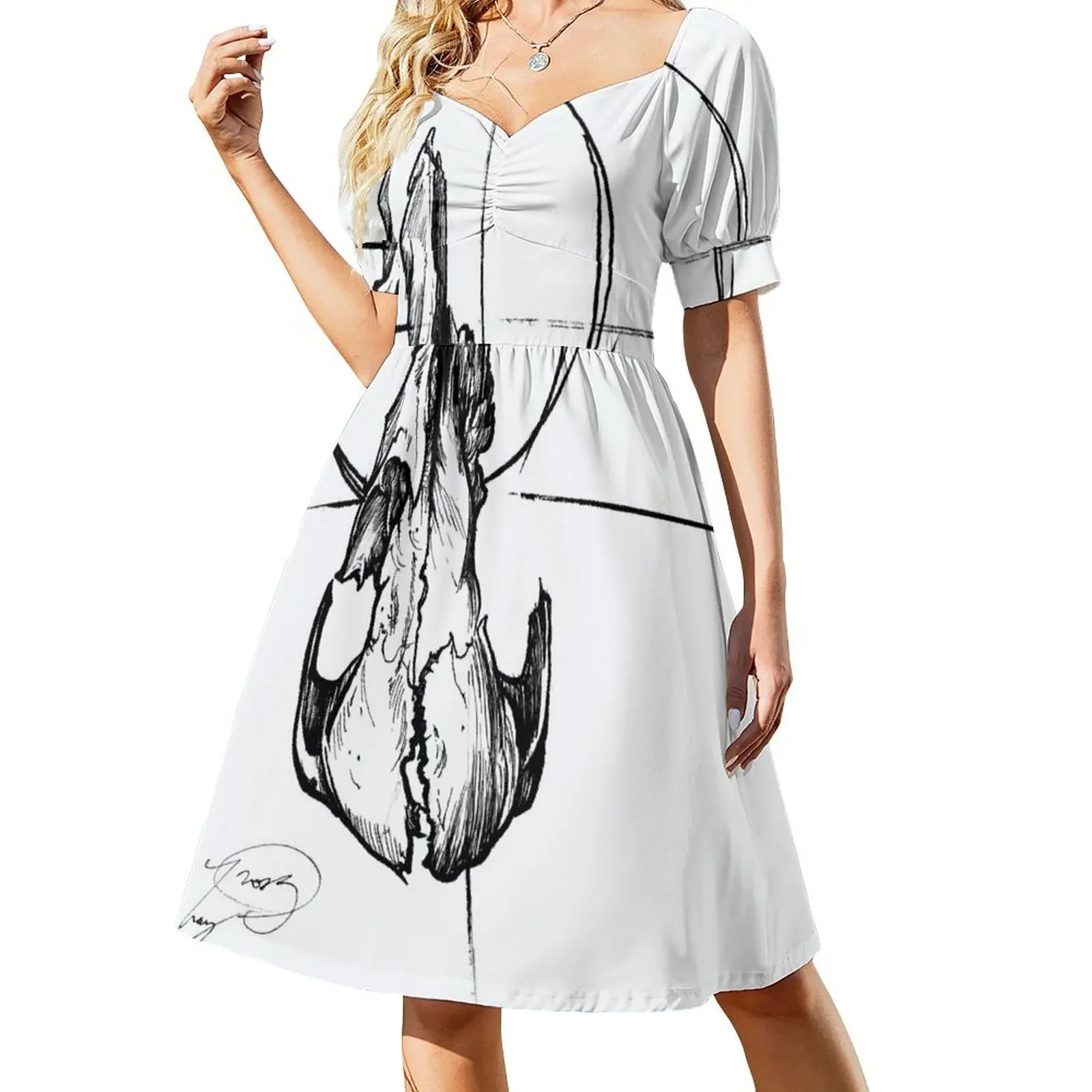 Fox Skull Short-Sleeved Dress women's elegant loose dresses dress women summer 2025 luxury dress
Fox Skull Short-Sleeved Dress women's elegant loose dresses dress women summer 2025 luxury dress