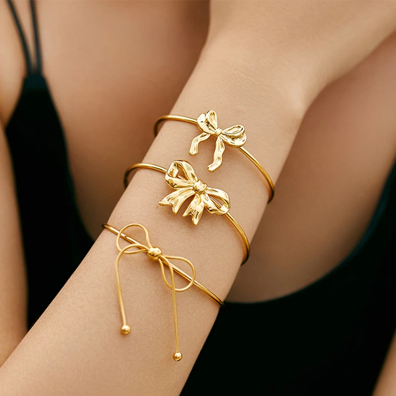 PRISCA | Women Stainless Steel Bow Bracelets. Adjustable. Lovely Chic Jewelry. Birthday Gift. Romantic
PRISCA | Women Stainless Steel Bow Bracelets. Adjustable. Lovely Chic Jewelry. Birthday Gift. Romantic