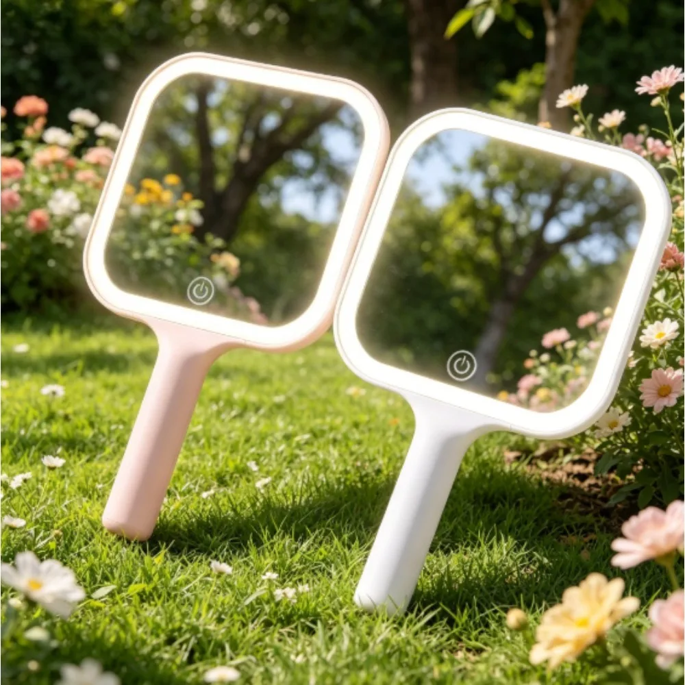 LED Handheld Makeup Mirror 3 Colors Dimmable Vanity Mirror Portable Rechargeable Lighted Cosmetic Mirror for Women Daily Beauty
LED Handheld Makeup Mirror 3 Colors Dimmable Vanity Mirror Portable Rechargeable Lighted Cosmetic Mirror for Women Daily Beauty