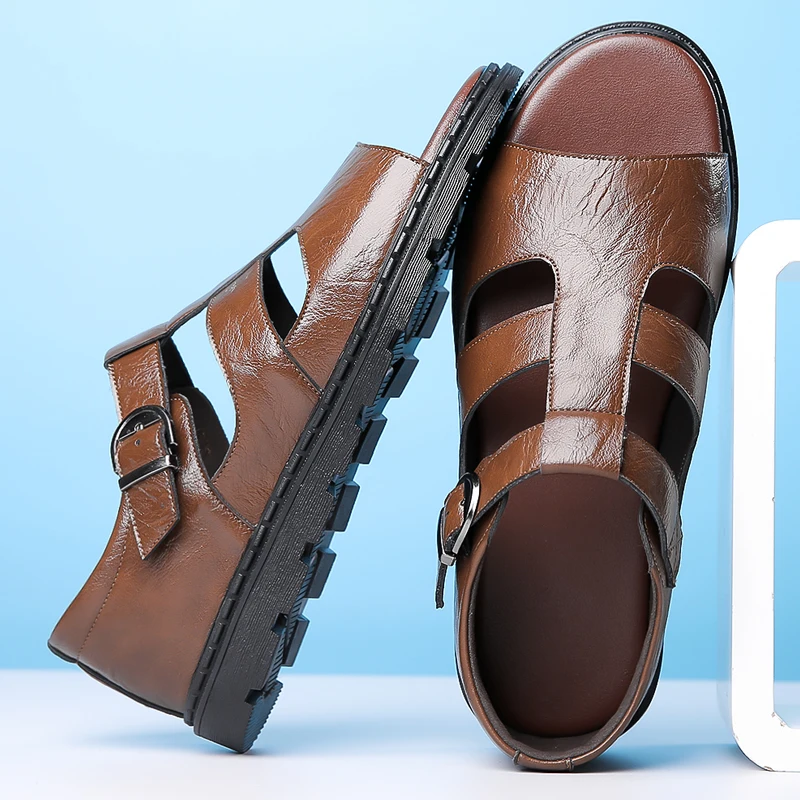 New Men's Sandals Fashion Brand Roman Sandals for Men Soft Bottom Comfortable Beach Shoes High Quality Leather Men Casual Shoes
New Men's Sandals Fashion Brand Roman Sandals for Men Soft Bottom Comfortable Beach Shoes High Quality Leather Men Casual Shoes