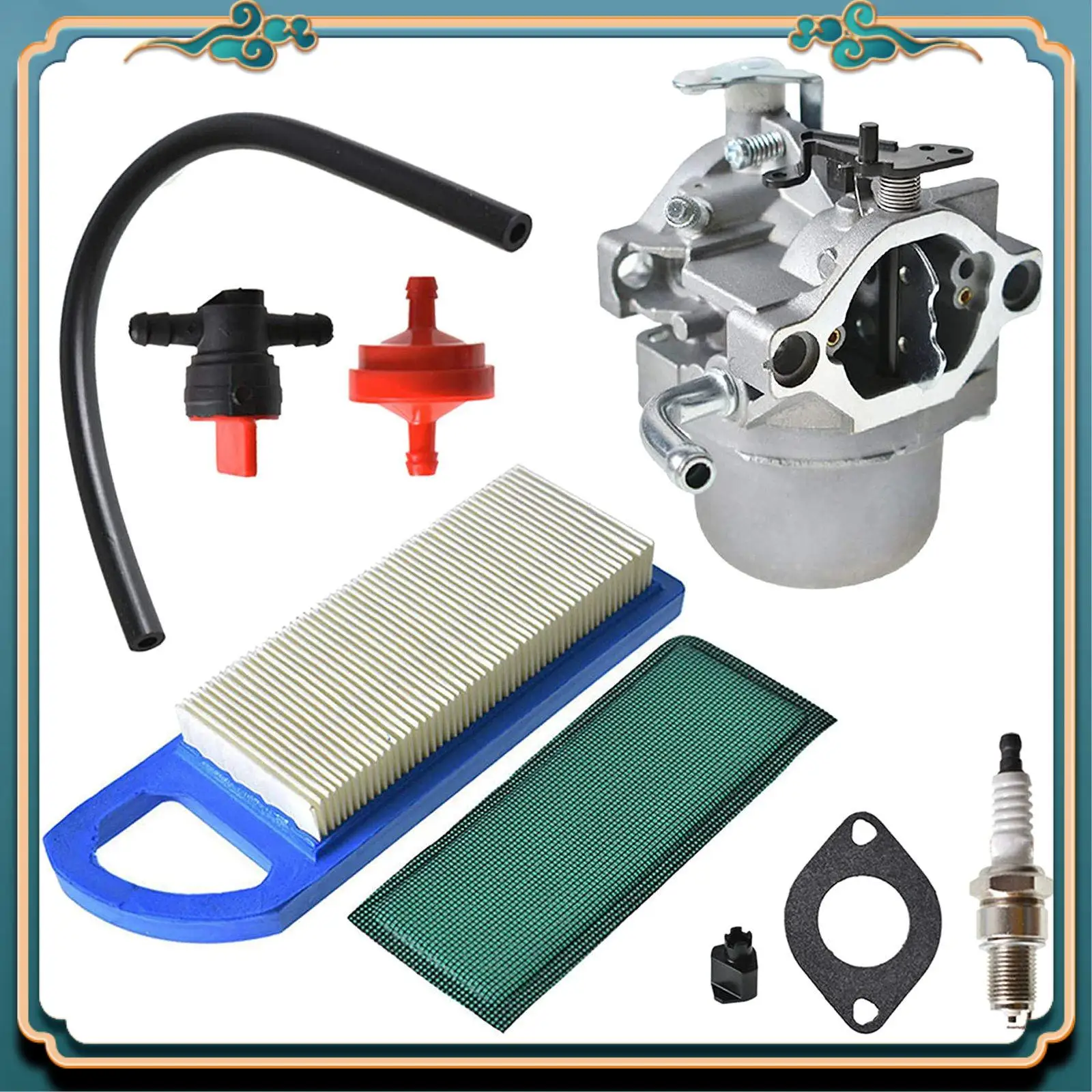 A54P-215802 215807 796077 Carburetor Replacement For Briggs & Stratton 590399 215872 217802 217807, With Air Fuel Filter
A54P-215802 215807 796077 Carburetor Replacement For Briggs & Stratton 590399 215872 217802 217807, With Air Fuel Filter