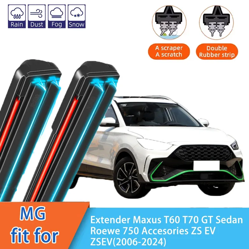 For MG Extender Maxus T60 T70 GT Sedan Roewe 350 ZS EV Front Windscreen Wipers Double Rubber Car Wiper Blades Car Accessories
For MG Extender Maxus T60 T70 GT Sedan Roewe 350 ZS EV Front Windscreen Wipers Double Rubber Car Wiper Blades Car Accessories