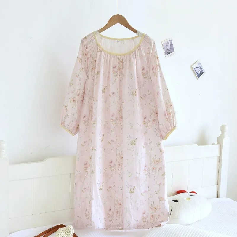 Sweet & Soft Women's Summer Cotton Nightgown - Lightweight Long Sleeve Loose Fit Floral Print Sleep Dress, Cottagecore Home Wear
Sweet & Soft Women's Summer Cotton Nightgown - Lightweight Long Sleeve Loose Fit Floral Print Sleep Dress, Cottagecore Home Wear