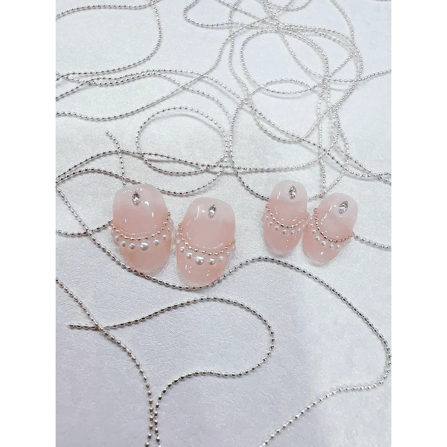 1M Diy Nail Art Ultra-Thin 0.8Mm Silver Copper Bead Chain, Holiday Gift Nail Supplies Nails Nail Charms Nail Gems
1M Diy Nail Art Ultra-Thin 0.8Mm Silver Copper Bead Chain, Holiday Gift Nail Supplies Nails Nail Charms Nail Gems