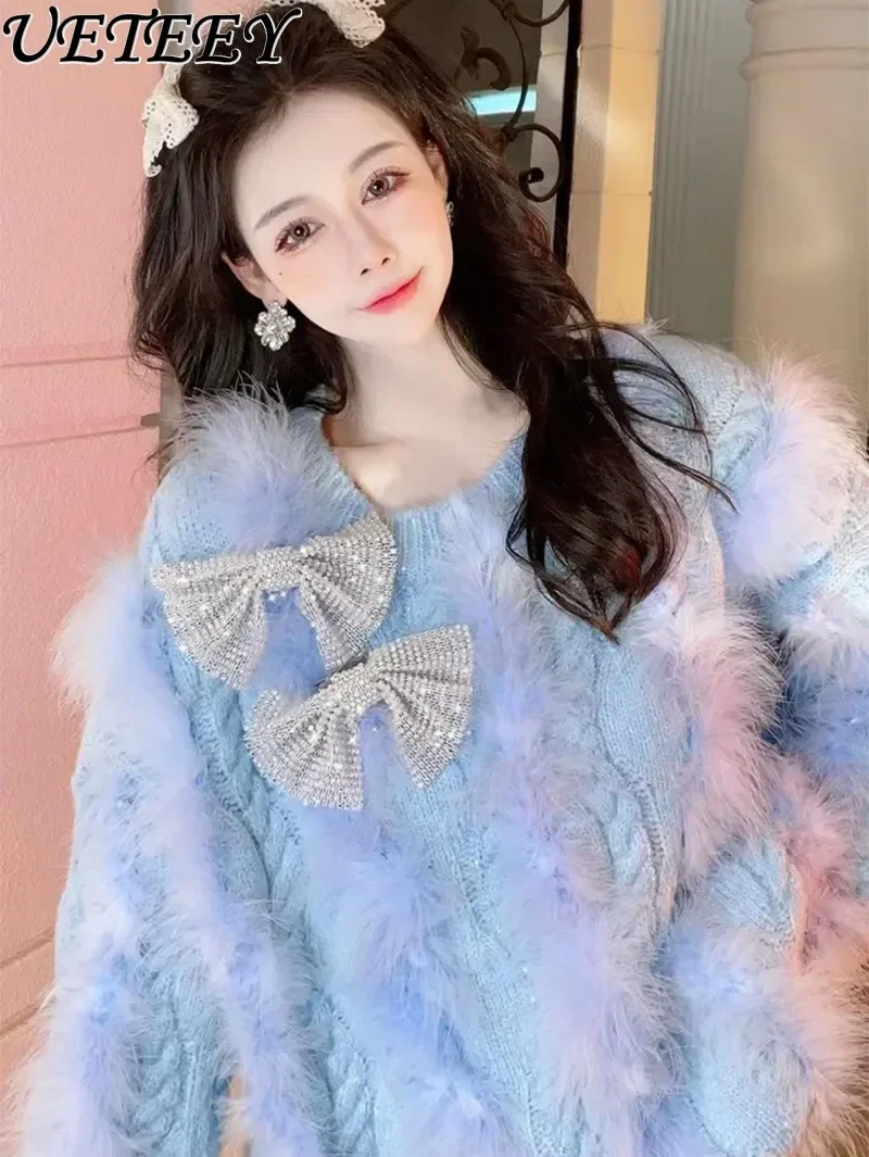 European Station Heavy Embroidery Hot Drilling Bow Thick Twist Sweater Women's Winter 2023 New Versatile Pullover Sweaters
European Station Heavy Embroidery Hot Drilling Bow Thick Twist Sweater Women's Winter 2023 New Versatile Pullover Sweaters
