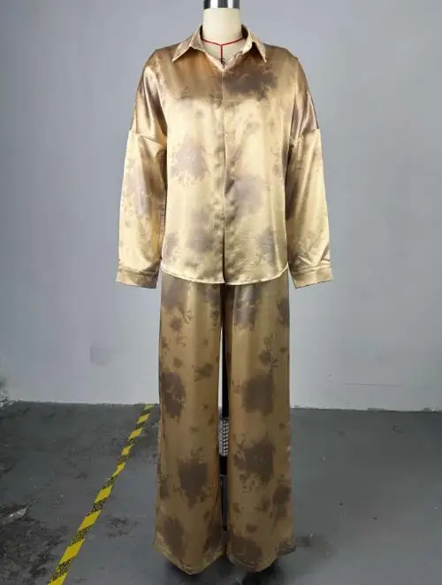 Vintage 3Pcs Women Outfit 2025 Spring Fashion Turn-Down Collar Long Sleeved Shirt Tank Tops High Waist Casual Wide Leg Pants Set 
Vintage 3Pcs Women Outfit 2025 Spring Fashion Turn-Down Collar Long Sleeved Shirt Tank Tops High Waist Casual Wide Leg Pants Set