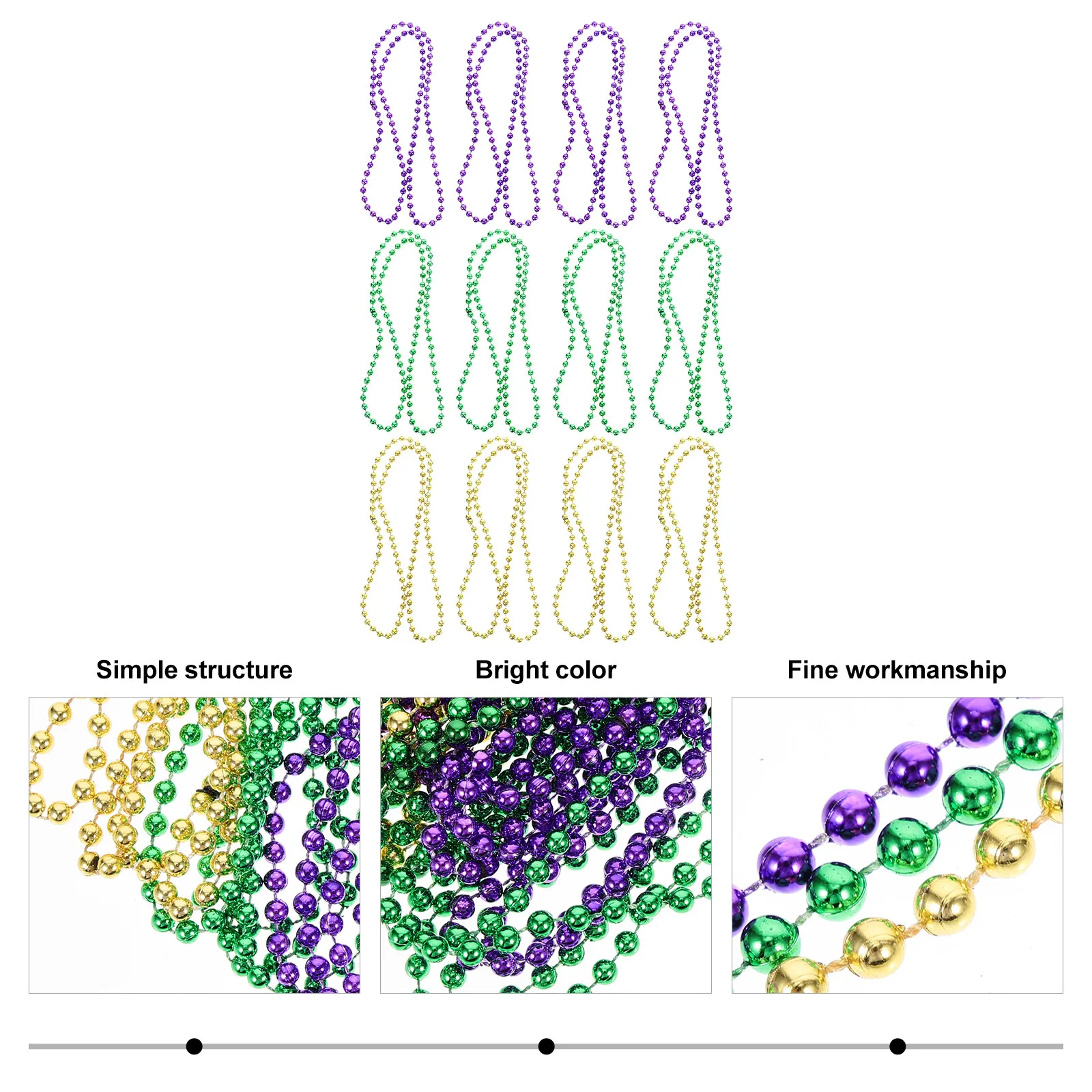 12Pcs Mardi Gras Beaded Necklace Set Lightweight Festive Decor for Carnival Christmas Winter Theme Party Bead Necklace Beaded
12Pcs Mardi Gras Beaded Necklace Set Lightweight Festive Decor for Carnival Christmas Winter Theme Party Bead Necklace Beaded