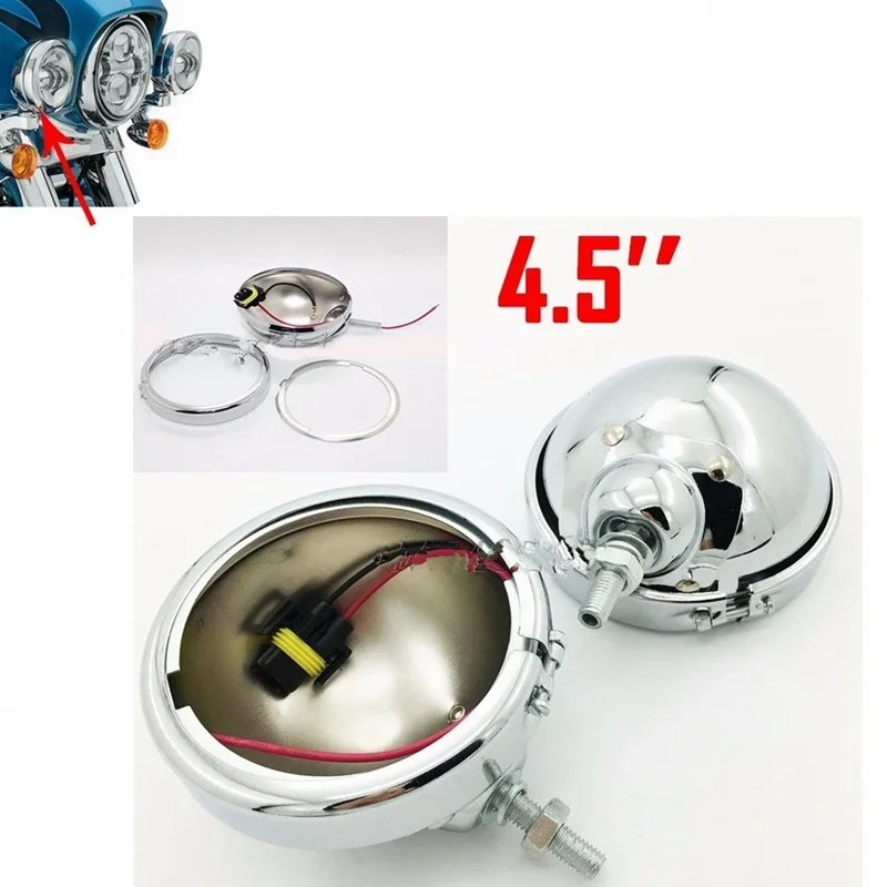 4.5 inch Motorcycle LED Fog Light Outer Housing Lamp Bulb Bracket Cover For Harley Touring Road King Street Glide Softail FatBoy
4.5 inch Motorcycle LED Fog Light Outer Housing Lamp Bulb Bracket Cover For Harley Touring Road King Street Glide Softail FatBoy