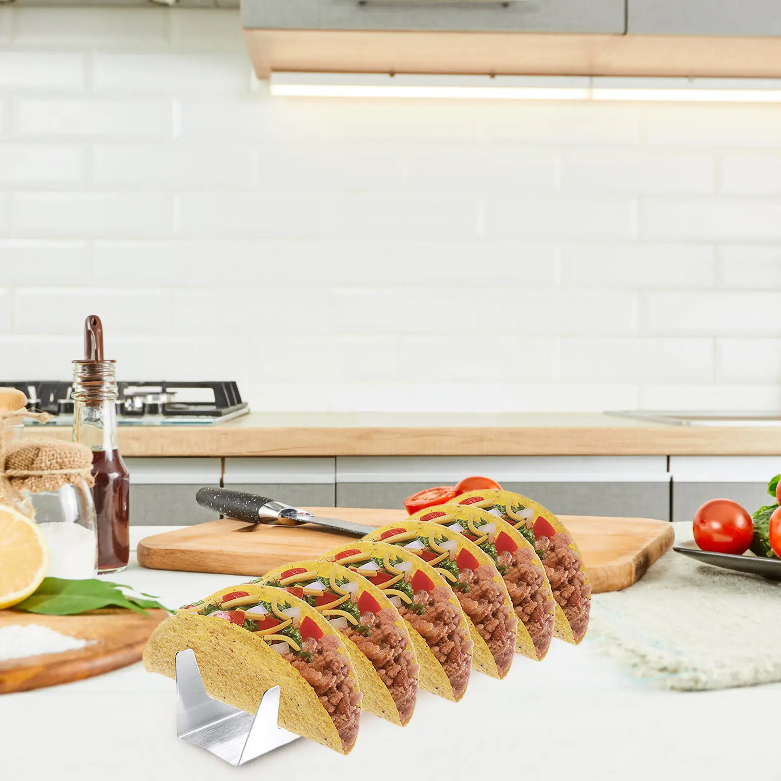 2Pcs Heavy-Duty Iron Wire Taco Stand Roasting Rack for Baking Heating Grilling Tacos Tortillas Leftovers Dishwasher Safe
2Pcs Heavy-Duty Iron Wire Taco Stand Roasting Rack for Baking Heating Grilling Tacos Tortillas Leftovers Dishwasher Safe