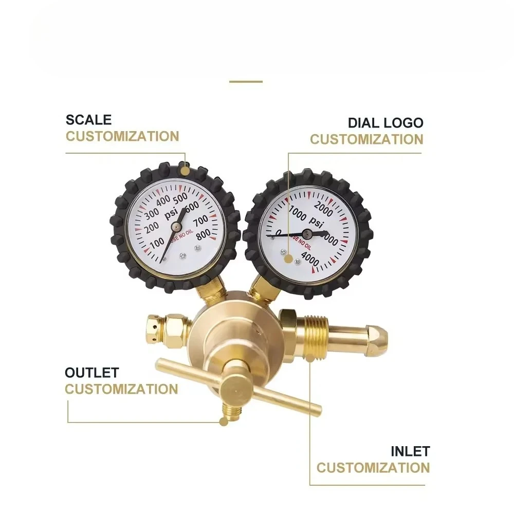 CGA580 Foreign Trade High Pressure Nitrogen All Copper Pressure Reducer 800psi 600psi
CGA580 Foreign Trade High Pressure Nitrogen All Copper Pressure Reducer 800psi 600psi