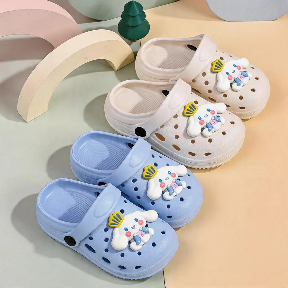 New Cinnamoroll Cartoon Kids Slippers Cute White/Blue EVA Hole Garden Shoes Summer Breathable for Girls, Indoor & Outdoor
New Cinnamoroll Cartoon Kids Slippers Cute White/Blue EVA Hole Garden Shoes Summer Breathable for Girls, Indoor & Outdoor
