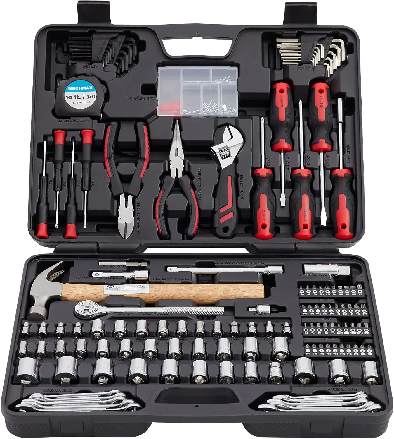 245 Piece Tool Set, Comprehensive General Household Hand Tool Kit with Storage Case, Ideal for Home Repair, DIY Projects, Basic
245 Piece Tool Set, Comprehensive General Household Hand Tool Kit with Storage Case, Ideal for Home Repair, DIY Projects, Basic