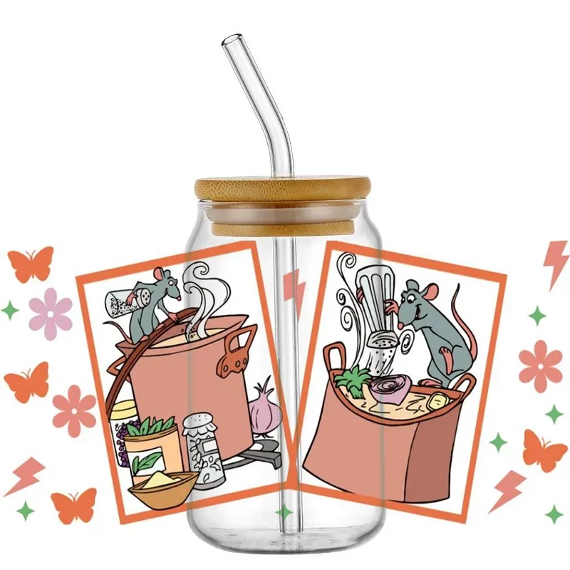 Miniso 3D UV DTF Transfers Cartoon Mouse Chef Decal Cup Wrap for 16oz Libbey Glasses DIY Washable Mug Sticker decoration
Miniso 3D UV DTF Transfers Cartoon Mouse Chef Decal Cup Wrap for 16oz Libbey Glasses DIY Washable Mug Sticker decoration