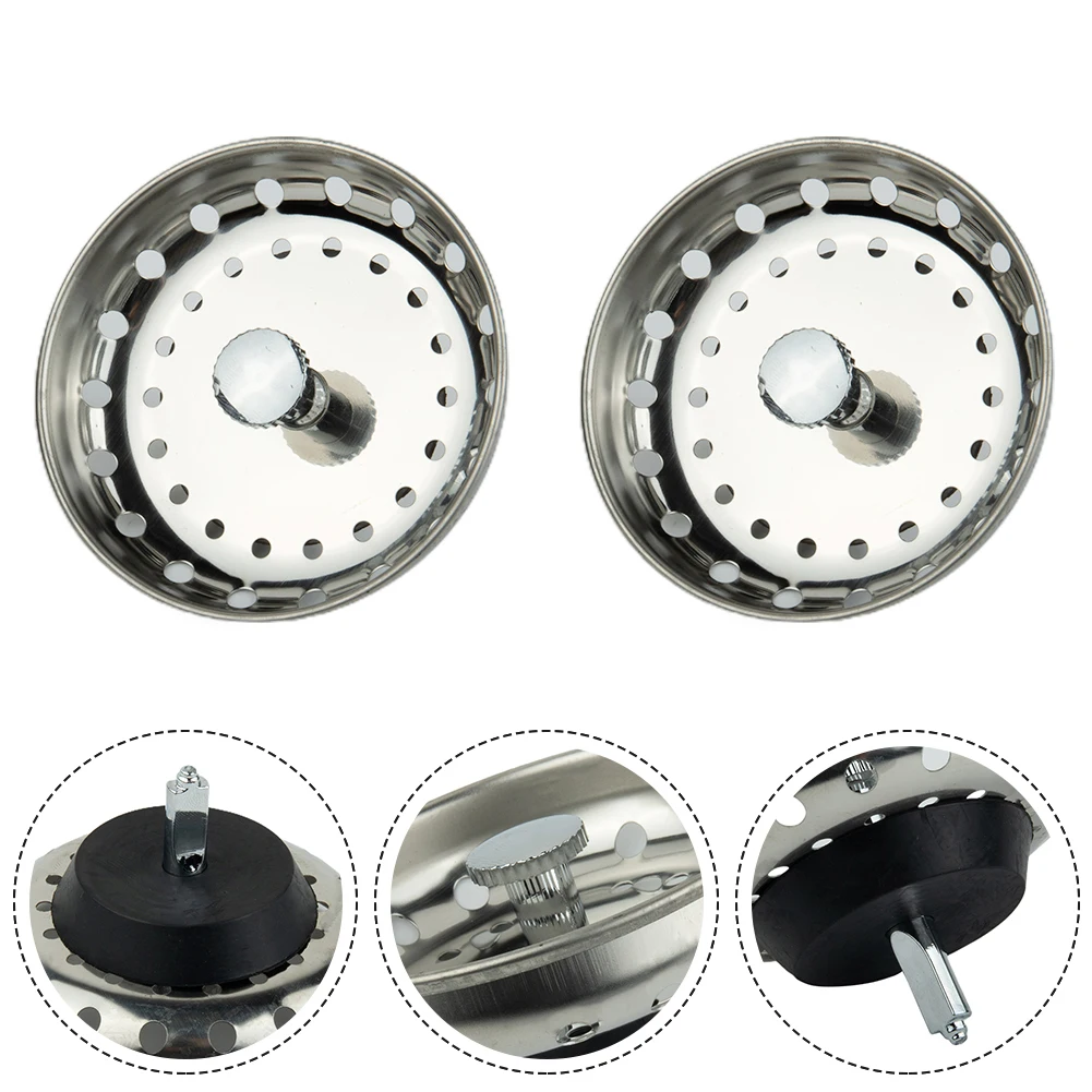 2pcs Home Plumbing Sink Strainers Basket Drain Home Improvement Kitchen Sink Plug Stainless Steel Professional
2pcs Home Plumbing Sink Strainers Basket Drain Home Improvement Kitchen Sink Plug Stainless Steel Professional