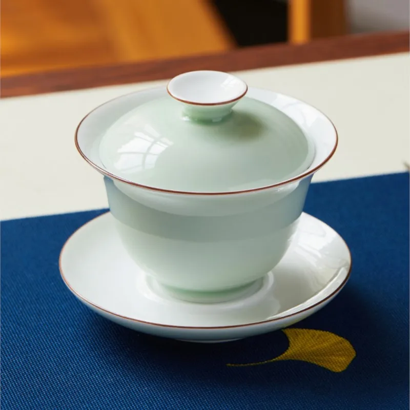 Jingdezhen ceramic color glazed cover Single tea set high temperature white porcelain with lid
Jingdezhen ceramic color glazed cover Single tea set high temperature white porcelain with lid