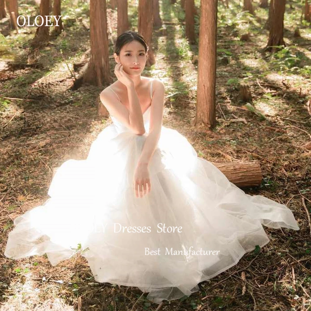 OLOEY Simple Spaghetti Straps Tulle A Line Korea Wedding Dresses Corset Back Photo shoot Floor Length Bridal Gowns Plus Size
OLOEY Simple Spaghetti Straps Tulle A Line Korea Wedding Dresses Corset Back Photo shoot Floor Length Bridal Gowns Plus Size