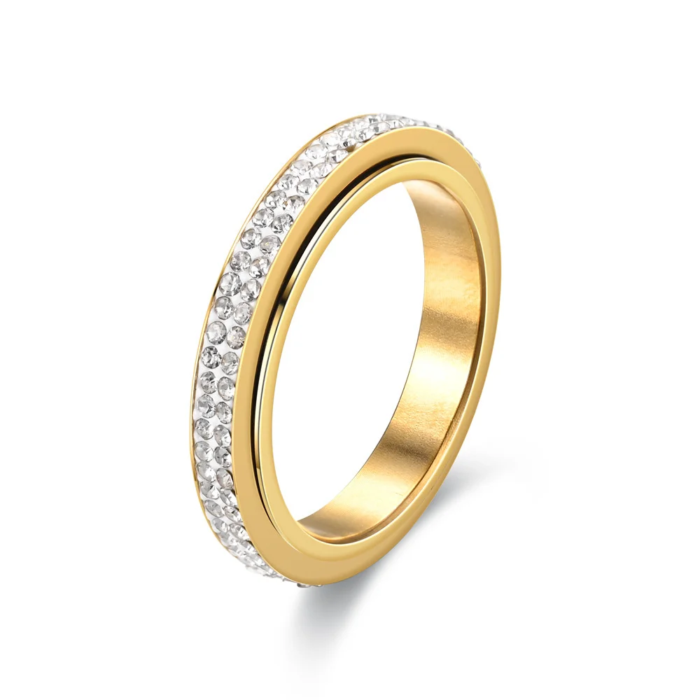 Fidget Anxiety Antistress Ring for Man 4mm Gold Silver Color Stainless Steel Zirconia Rotatable Spinner Rings for Woman Jewelry
Fidget Anxiety Antistress Ring for Man 4mm Gold Silver Color Stainless Steel Zirconia Rotatable Spinner Rings for Woman Jewelry