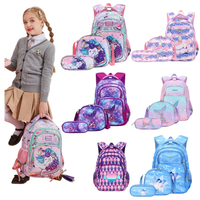 Elementary School Backpack Set For Girls Cute Unicorn Mermaid Backpack Large Capacity Backpack Pencil Case Lunch Bag Set
Elementary School Backpack Set For Girls Cute Unicorn Mermaid Backpack Large Capacity Backpack Pencil Case Lunch Bag Set