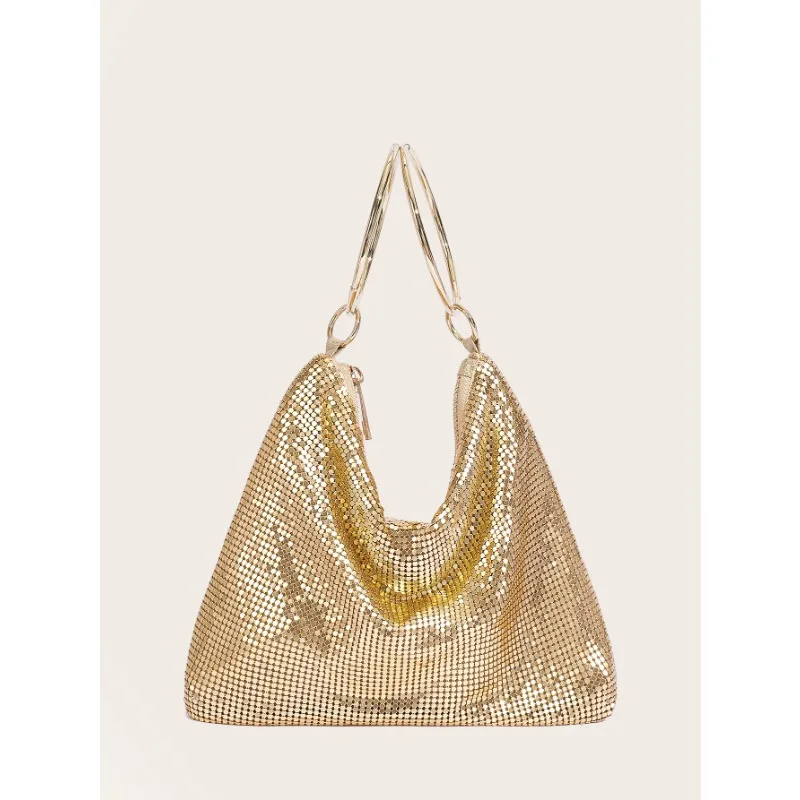 Fashion Evening Bag Party Handbag for Women Large Capacity Gold Bag Aluminum Sheet Purse
Fashion Evening Bag Party Handbag for Women Large Capacity Gold Bag Aluminum Sheet Purse