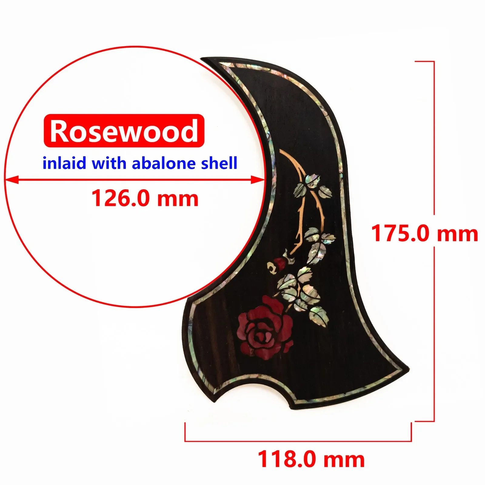 Acoustic Guitar Pickguard Rosewood Abalone Inlay Self Adhesive Scratch Plate for 38 41 Inch Guitar Guard
Acoustic Guitar Pickguard Rosewood Abalone Inlay Self Adhesive Scratch Plate for 38 41 Inch Guitar Guard