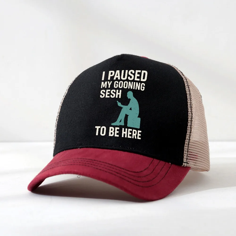 Funny Goon Meme I Paused My Gooning To Be Here Printed hat Unisex Summer breathability Hip hop mesh trucker hat Casquette Gorras
Funny Goon Meme I Paused My Gooning To Be Here Printed hat Unisex Summer breathability Hip hop mesh trucker hat Casquette Gorras